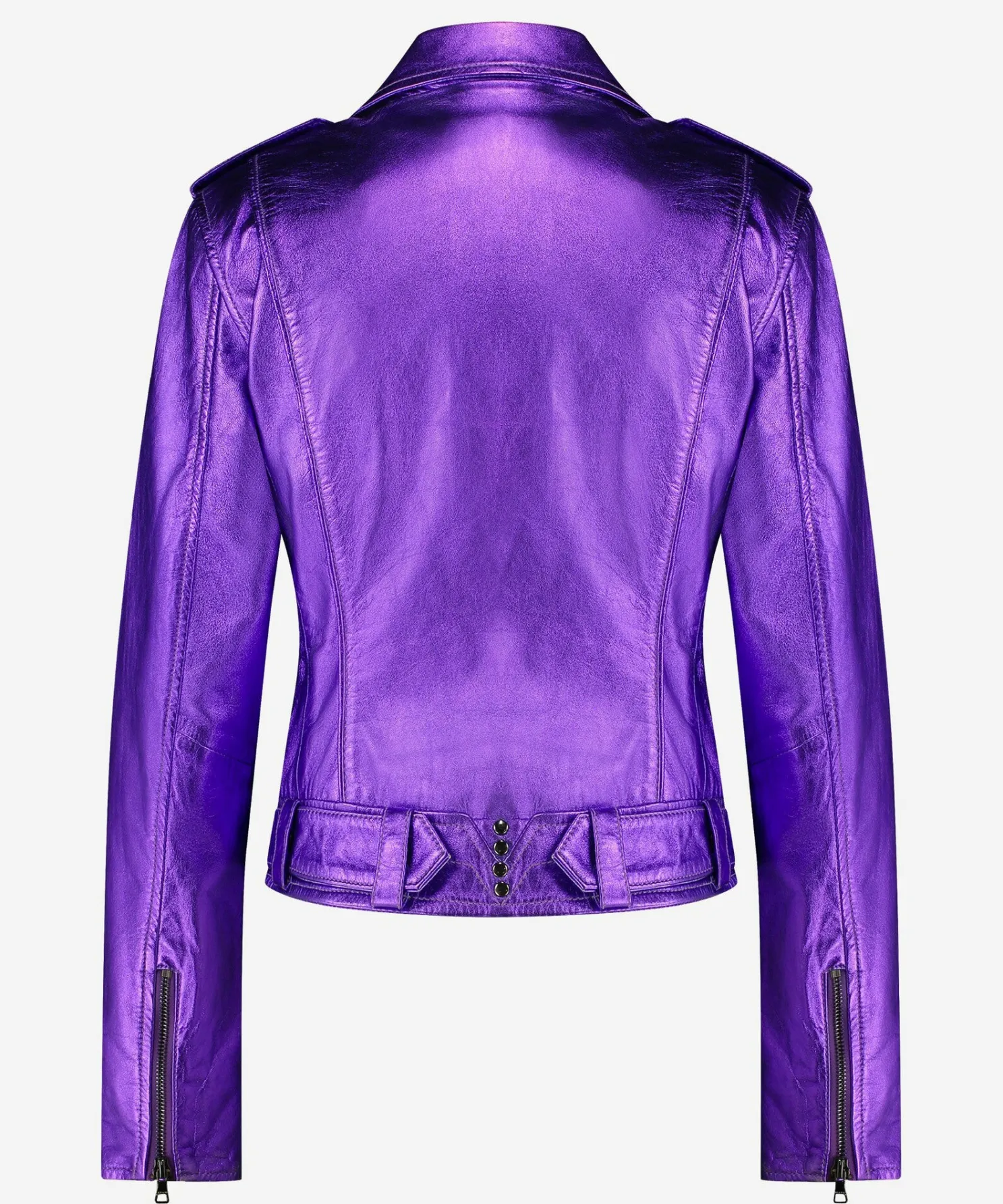 IBANA Blake Metallic Violet- Leren Jassen