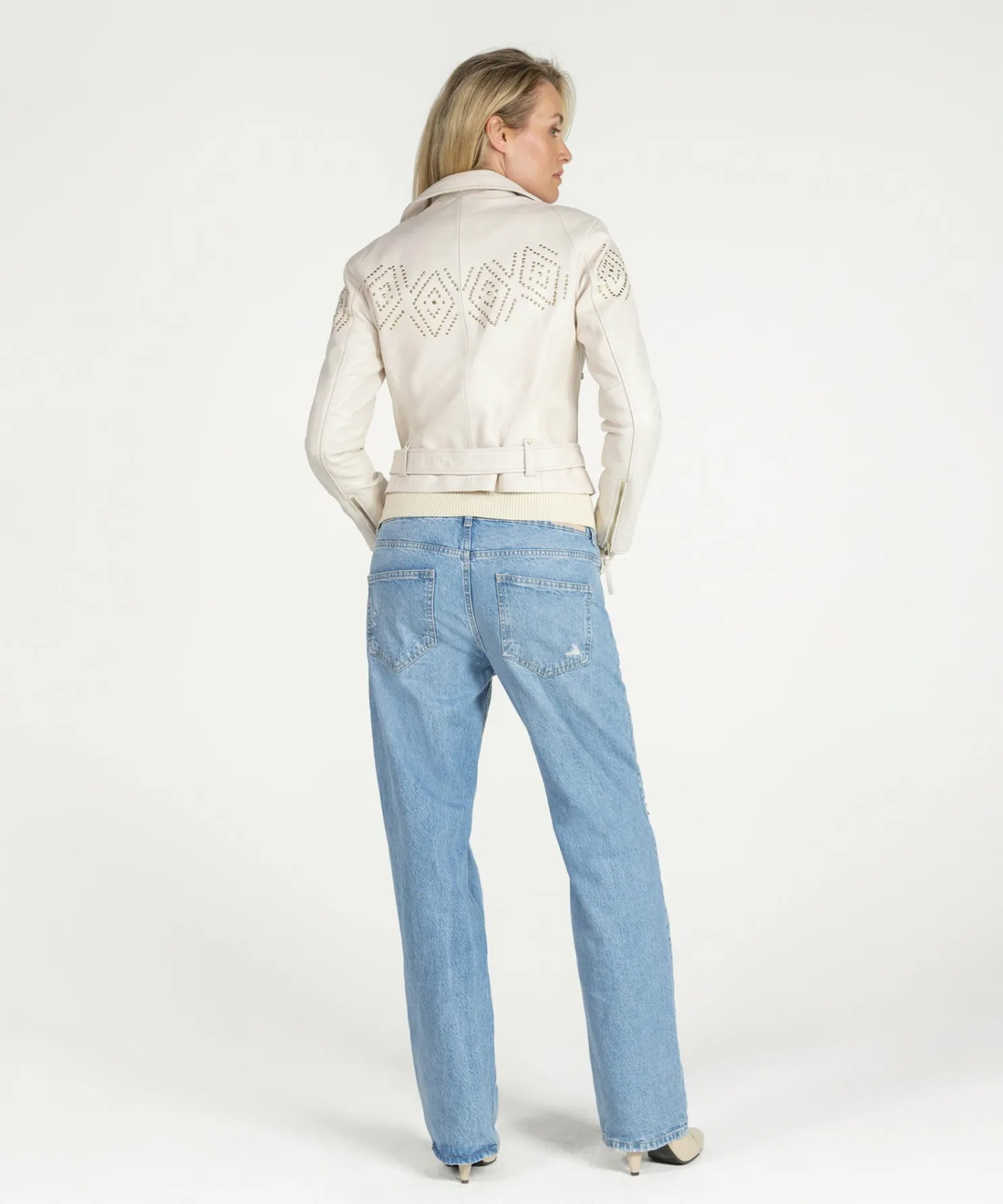 IBANA Blinn Creamy White- Leren Jassen