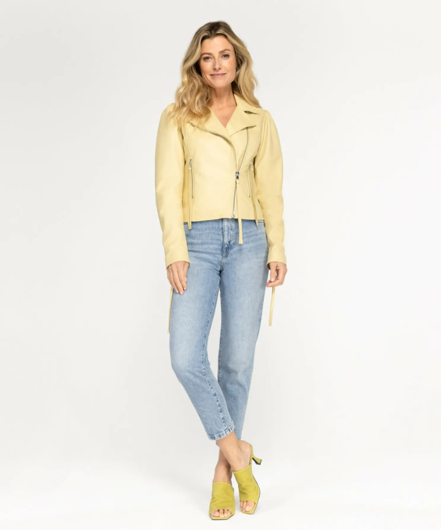 IBANA Brenna Buttery Yellow- Leren Jassen