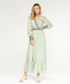 IBANA Dalan Print Floral Reversed- Midi Jurken