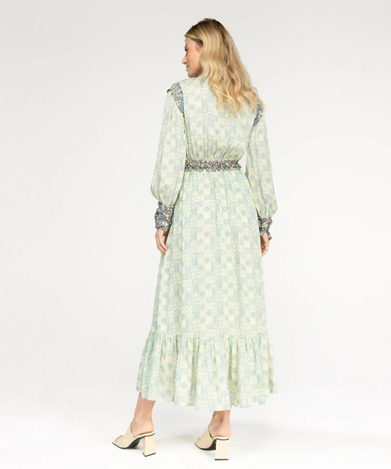 IBANA Dalan Print Floral Reversed- Midi Jurken
