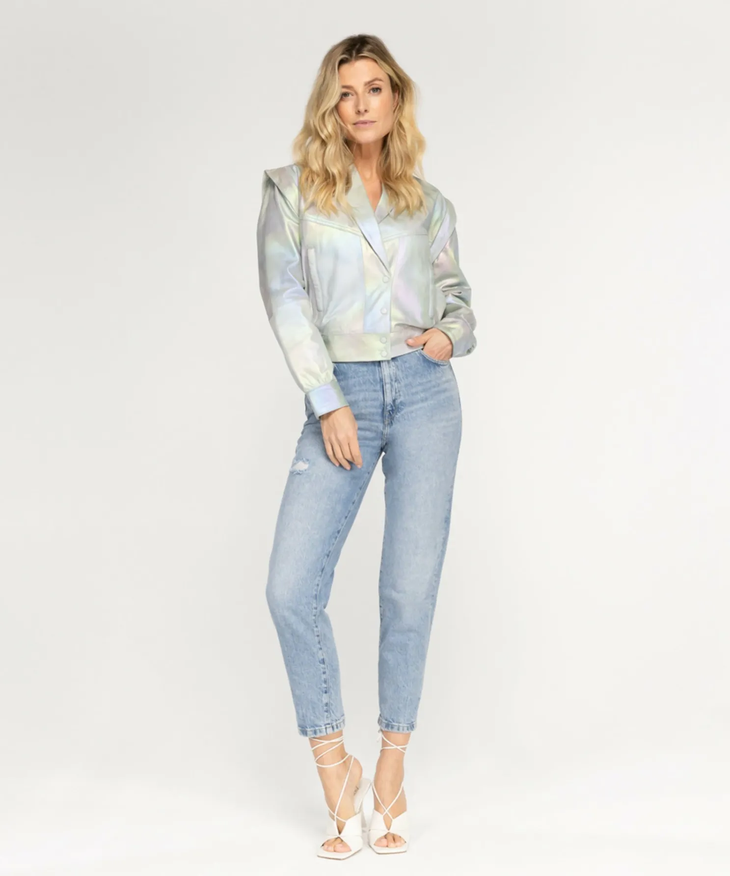 IBANA Jannah Metallic Green- Leren Jassen