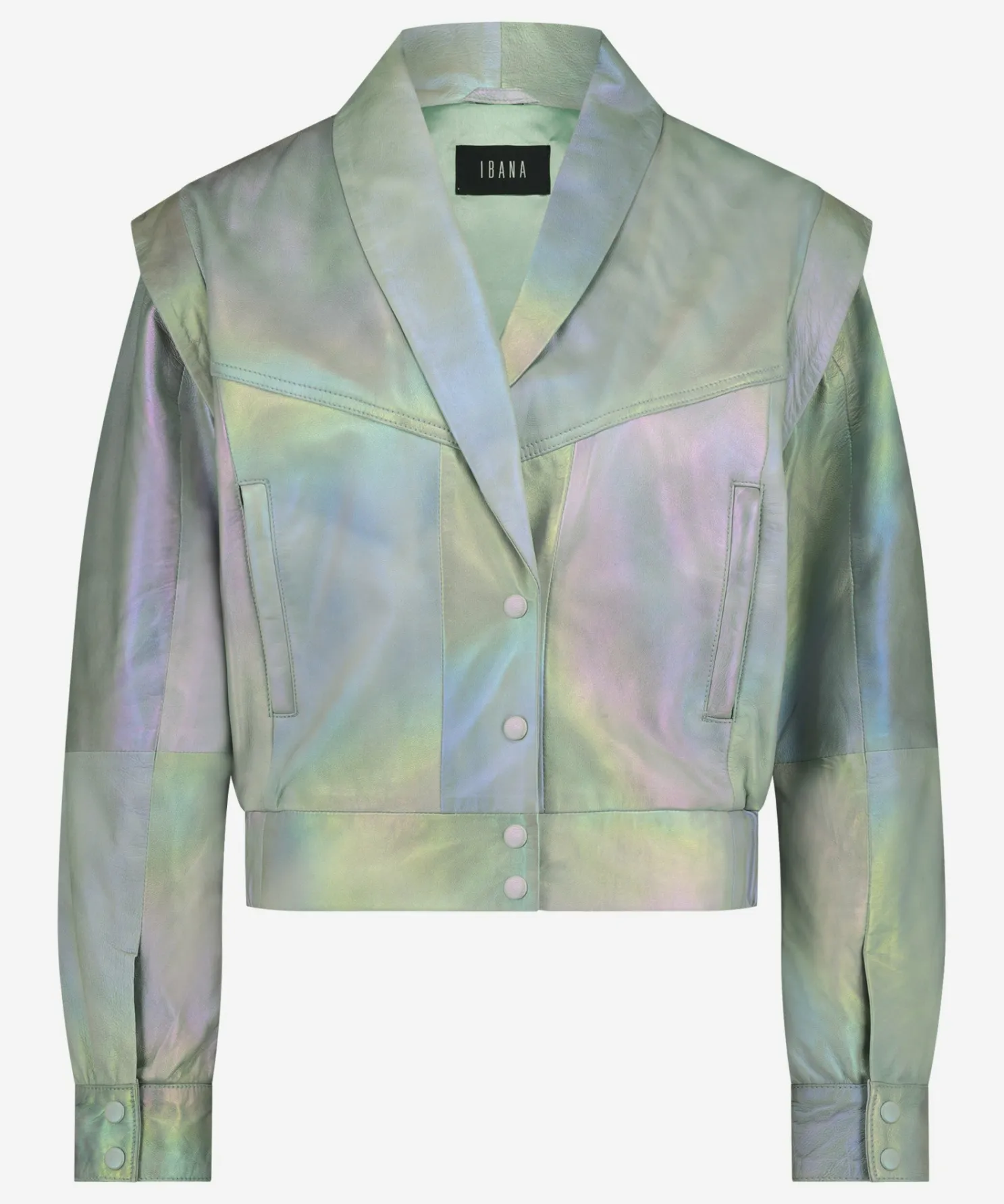 IBANA Jannah Metallic Green- Leren Jassen