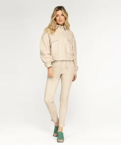 IBANA Jarel Almond White- Leren Jassen