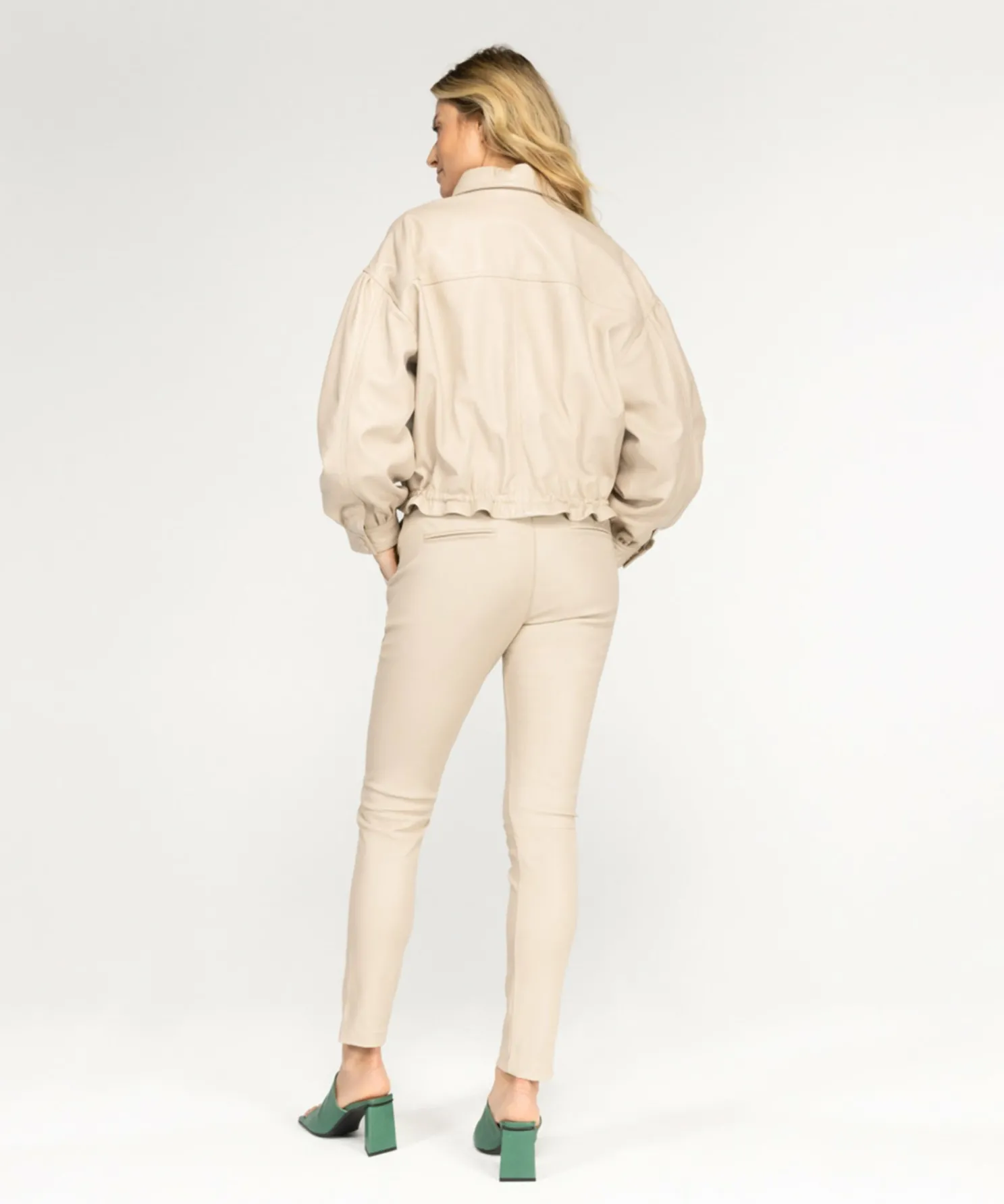 IBANA Jarel Almond White- Leren Jassen