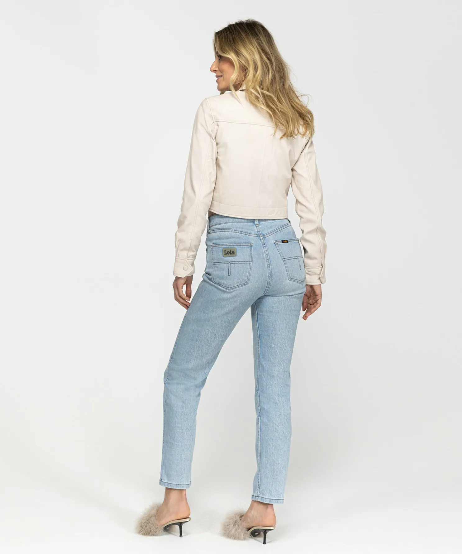 IBANA Jella Antique White- Leren Jassen