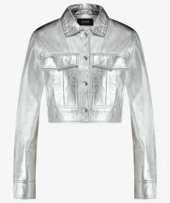 IBANA Jella Metallic Silver- Leren Jassen