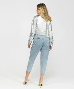 IBANA Jella Metallic Silver- Leren Jassen