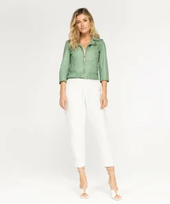 IBANA Kate Moss Jade Green- Leren Jassen