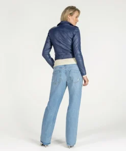 IBANA Moss Marine Blue- Leren Jassen