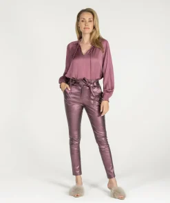 IBANA Paulina Metallic Dusty Rose- High Waist