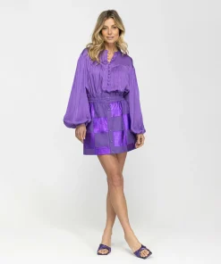 IBANA Sarida Metallic Violet- Mini Shorts & Rokken