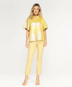 IBANA Tasha Metallic Buttery Yellow- Blouses