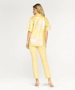 IBANA Tasha Metallic Buttery Yellow- Blouses