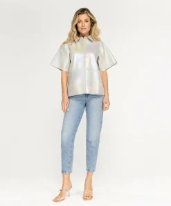 IBANA Tasha Metallic Jade Green- Blouses