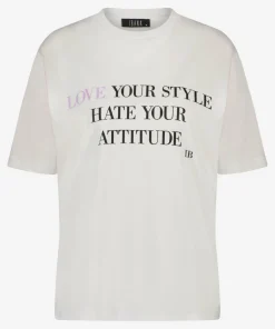 IBANA Tee Attitude Antique White With Wild Rosse- Tops