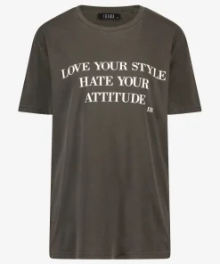 IBANA Tee Attitude Vintage Black With White- Tops